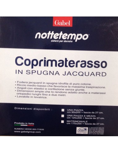 Coprimaterasso  Gabel Comfort in spugna jacquard