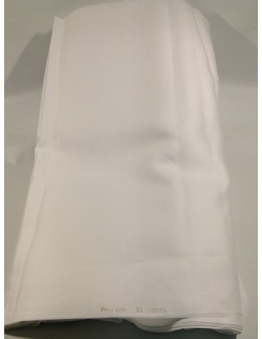 Tessuto Puro Lino Vittoria  - H 120  bianco